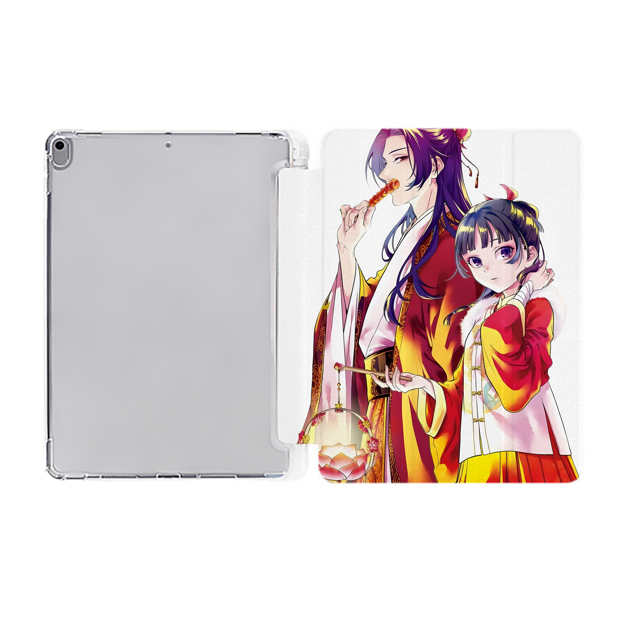 （画像用） 薬屋のひとりごと The Apothecary Diaries IPad ケース ペン収納付き 三つ折りスタンド PUレザー×シリコン 対応機種9.5/10.5/10.9インチ